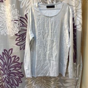 Norma Kamali shirt women’s silver trendy style size s